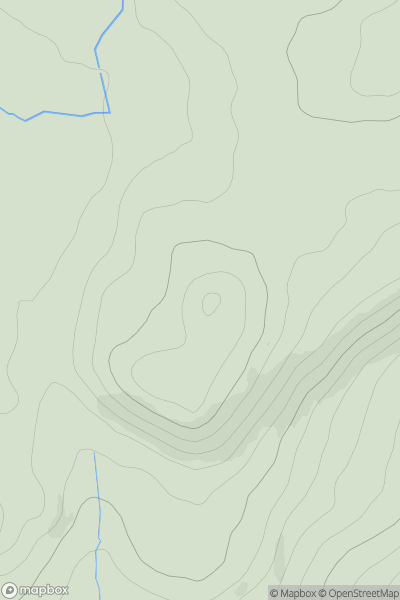 Thumbnail image for Crockaulin (Cnoc Alainn) showing contour plot for surrounding peak