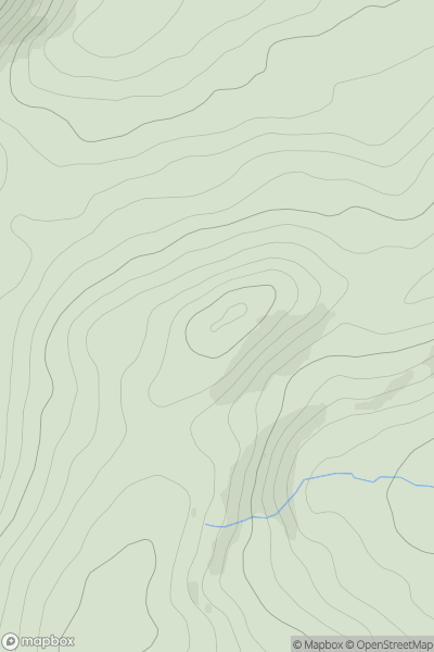 Thumbnail image for Pookeen North Top showing contour plot for surrounding peak
