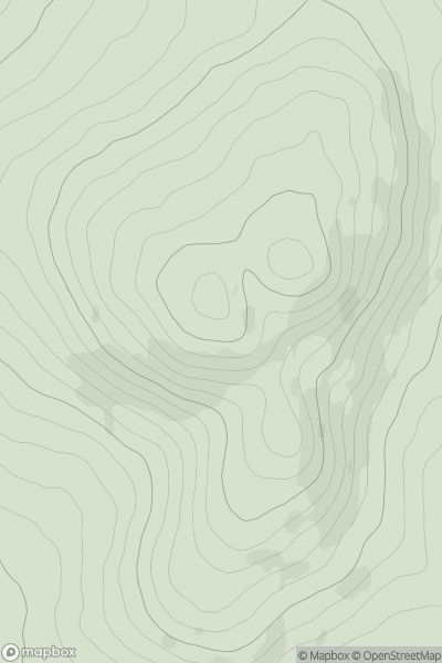 Thumbnail image for Deehomed Mountain showing contour plot for surrounding peak