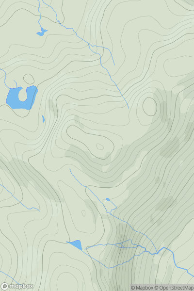 Thumbnail image for Moel Ysgyfarnogod showing contour plot for surrounding peak