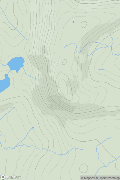 Thumbnail image for Moel Penamnen showing contour plot for surrounding peak