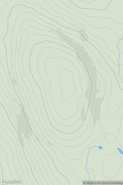 Thumbnail image for Cnocan na Lao (Knocknalee Hill) showing contour plot for surrounding peak