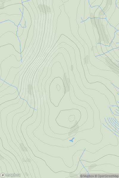 Thumbnail image for Gallt y Daren showing contour plot for surrounding peak