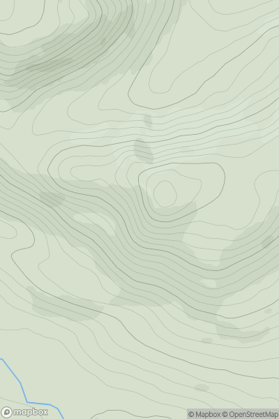 Thumbnail image for Tullymorehill showing contour plot for surrounding peak