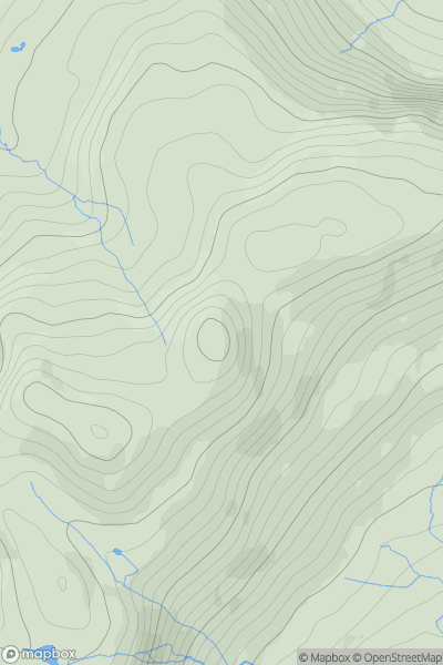 Thumbnail image for Foel Penolau showing contour plot for surrounding peak