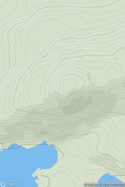 Thumbnail image for Cruach Mhucrois (Croaghmuckros) showing contour plot for surrounding peak