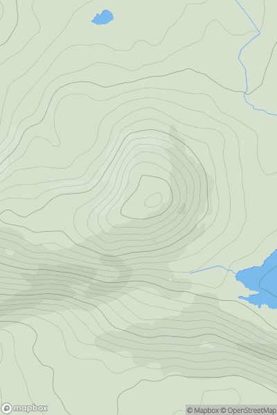 Thumbnail image for Currywongaun (Corr Ui Mhongain) showing contour plot for surrounding peak