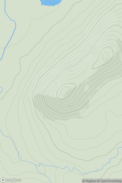 Thumbnail image for Croaghrimkarra showing contour plot for surrounding peak