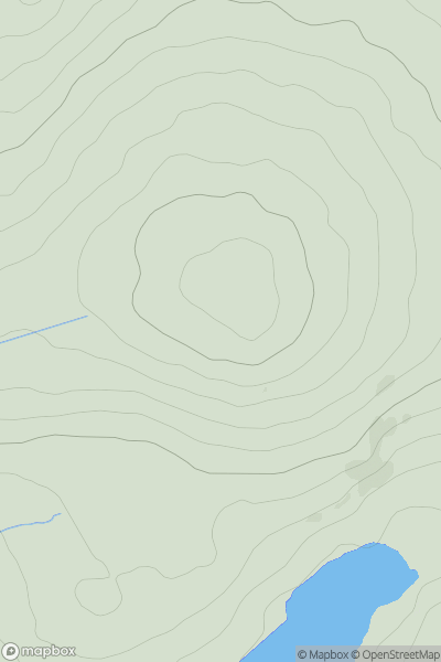 Thumbnail image for Curradrolan Hill showing contour plot for surrounding peak