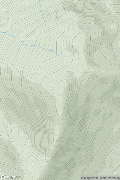 Thumbnail image for Beinn Sgulaird showing contour plot for surrounding peak