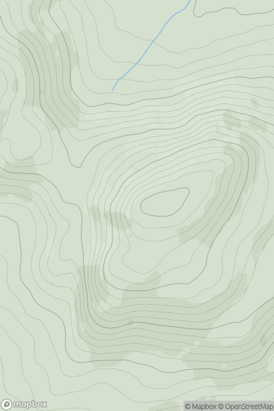Thumbnail image for Dereenavurrig Hill showing contour plot for surrounding peak