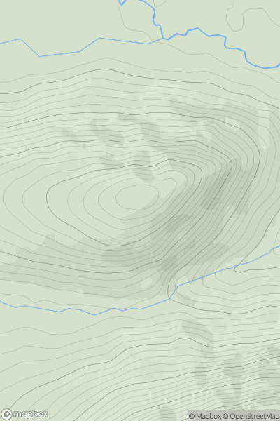 Thumbnail image for Knocknafaughy showing contour plot for surrounding peak