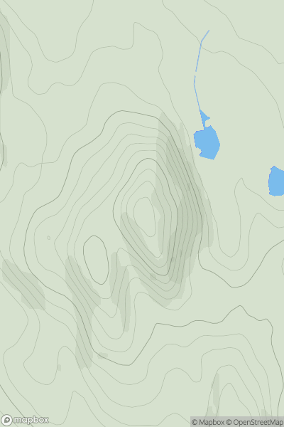 Thumbnail image for Mullaghbane Mountain showing contour plot for surrounding peak