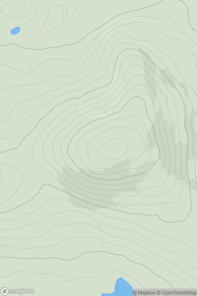 Thumbnail image for The Hill of Mael (The Hill of Moat) showing contour plot for surrounding peak
