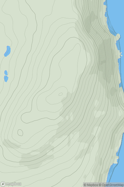 Thumbnail image for Bray Head Hill showing contour plot for surrounding peak