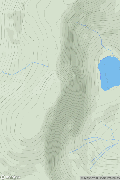 Thumbnail image for Aran Fawddwy showing contour plot for surrounding peak