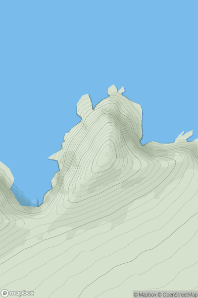 Thumbnail image for Binn Bhaile Reo (Beenmore) showing contour plot for surrounding peak