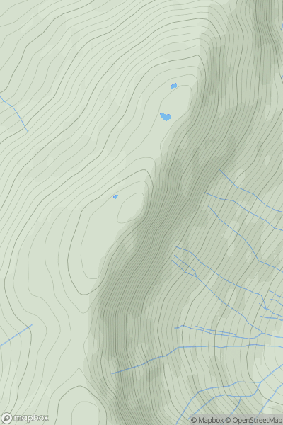 Thumbnail image for Aran Benllyn showing contour plot for surrounding peak