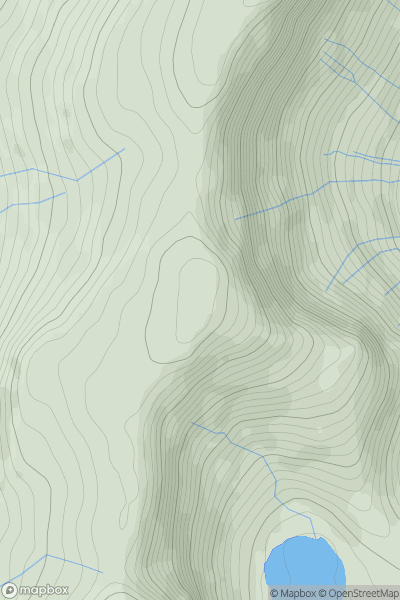 Thumbnail image for Erw y Ddafad-ddu showing contour plot for surrounding peak