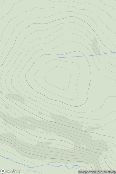 Thumbnail image for Glencastle Hill showing contour plot for surrounding peak