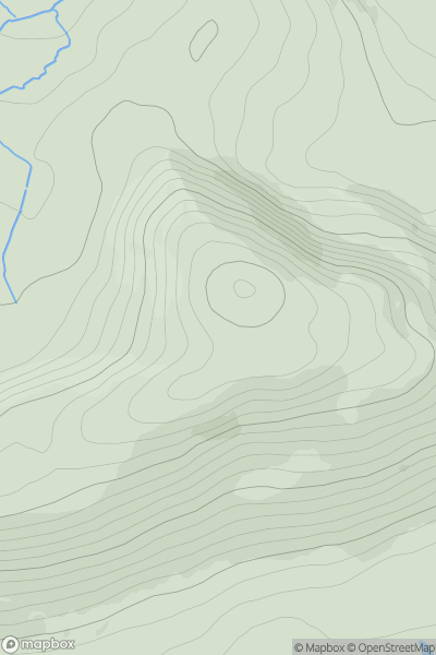 Thumbnail image for Knocknaveen showing contour plot for surrounding peak