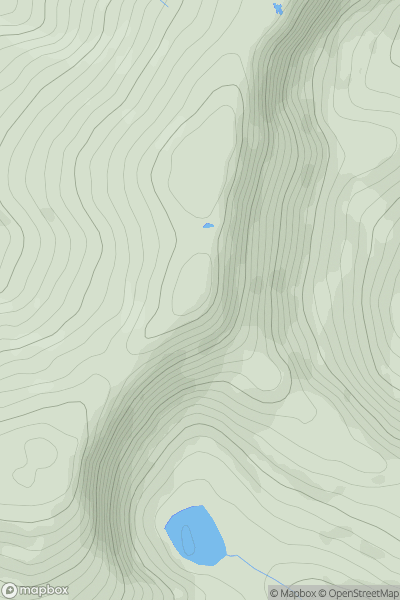 Thumbnail image for Cadair Berwyn showing contour plot for surrounding peak