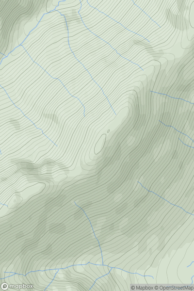 Thumbnail image for Beinn Fhada NE Top (Beinn Fhada East Top) showing contour plot for surrounding peak