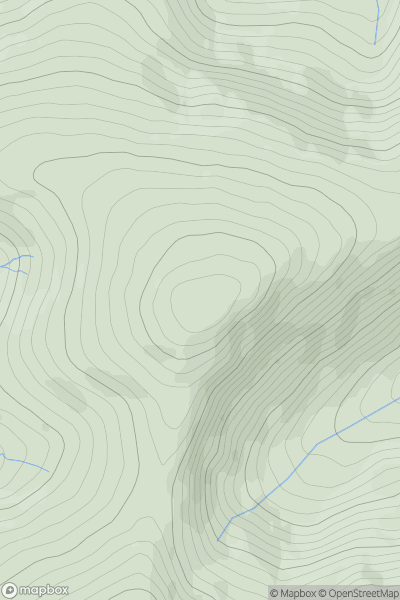 Thumbnail image for Cadair Bronwen showing contour plot for surrounding peak