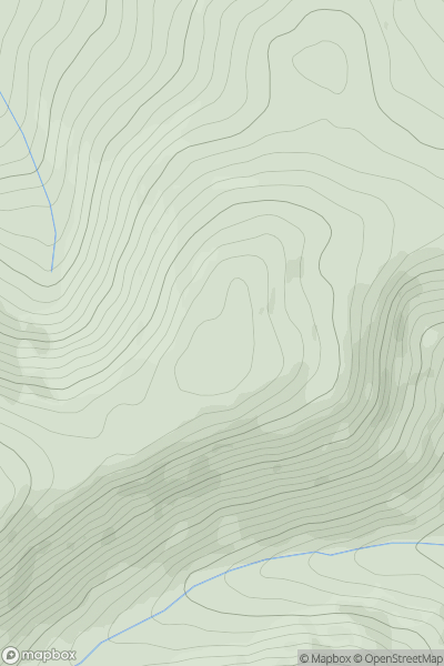 Thumbnail image for Cadair Bronwen NE Top showing contour plot for surrounding peak
