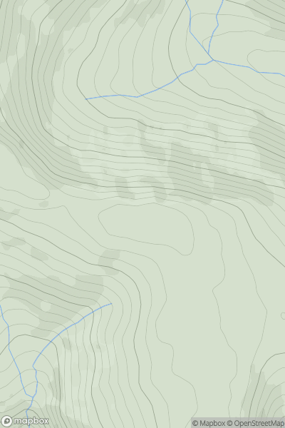 Thumbnail image for Moel yr Ewig showing contour plot for surrounding peak