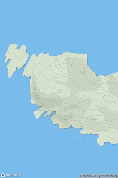 Thumbnail image for An Rinn Iarthach (Reenearagh) showing contour plot for surrounding peak