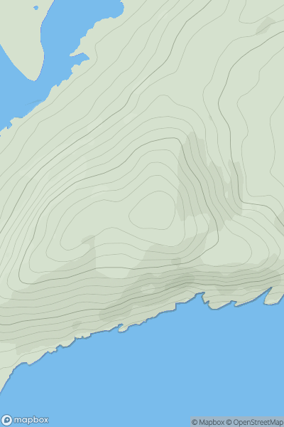 Thumbnail image for An Rath (Eagle Hill) showing contour plot for surrounding peak