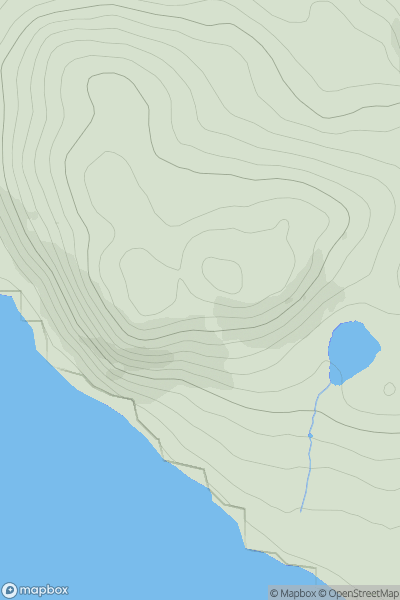 Thumbnail image for Knockaunbaun (An Cnocan Ban) showing contour plot for surrounding peak