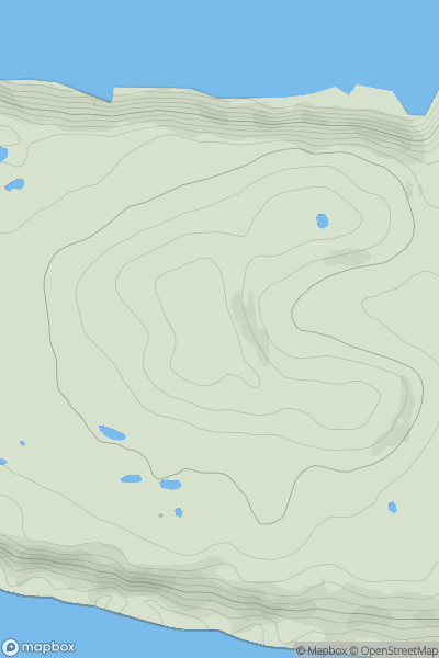 Thumbnail image for Kilpatrick (Rathlin Island) showing contour plot for surrounding peak