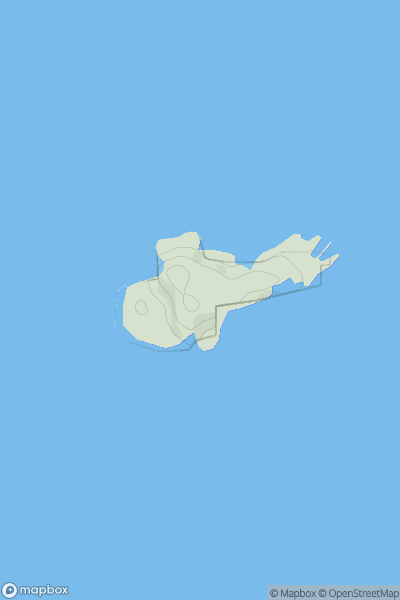 Thumbnail image for An Sceilg Bheag (Little Skellig) showing contour plot for surrounding peak