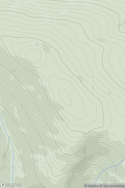 Thumbnail image for Foel Wen South Top showing contour plot for surrounding peak