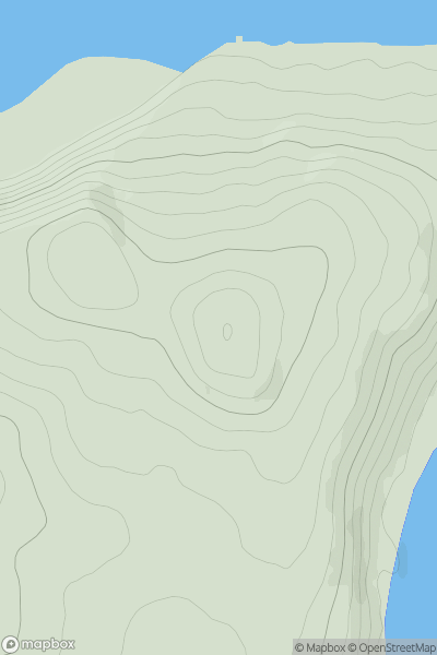 Thumbnail image for Cheekpoint Hill showing contour plot for surrounding peak