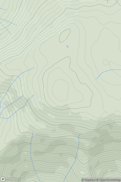 Thumbnail image for Pen y Brynfforchog (Pen y Brynnfforchog) showing contour plot for surrounding peak