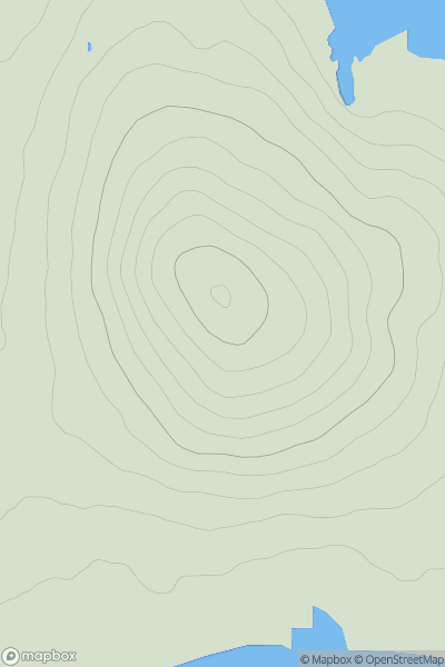 Thumbnail image for Leitir Moir (Lettermore Island) showing contour plot for surrounding peak