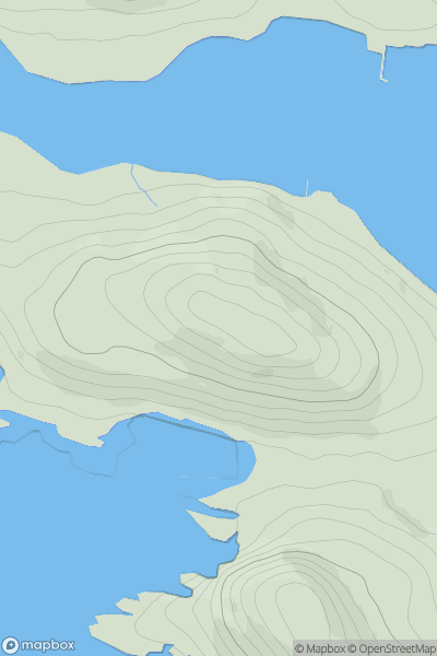 Thumbnail image for Achillbeg Island North Top showing contour plot for surrounding peak