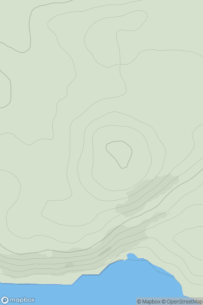 Thumbnail image for Bulbin Hill showing contour plot for surrounding peak