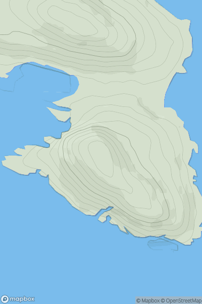 Thumbnail image for Achillbeg Island South Top showing contour plot for surrounding peak