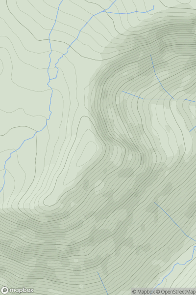 Thumbnail image for Gwaun y Llwyni showing contour plot for surrounding peak