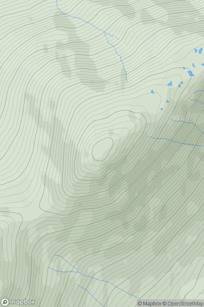 Thumbnail image for Buachaille Etive Beag - Stob Coire Raineach showing contour plot for surrounding peak