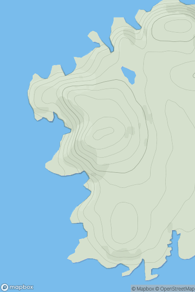 Thumbnail image for An Mhaoil Mhor (Moylemore (Owey Island)) showing contour plot for surrounding peak