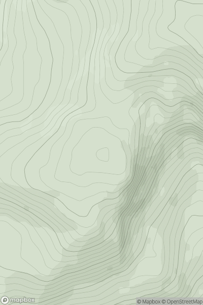 Thumbnail image for An Chruach Ghorm mullach thiar theas (Croaghgorm SW Top) showing contour plot for surrounding peak