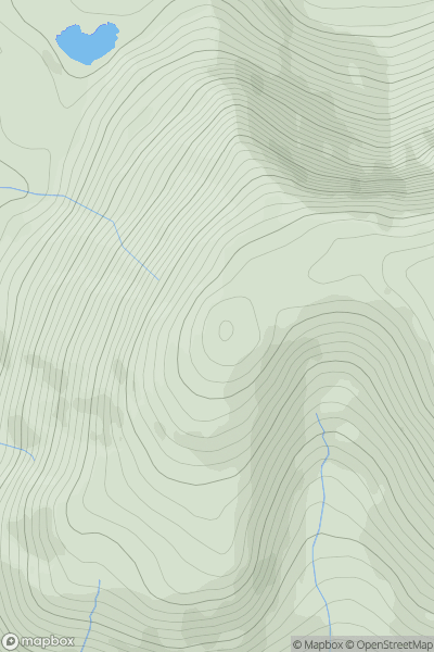 Thumbnail image for Binn Mhor West Top showing contour plot for surrounding peak