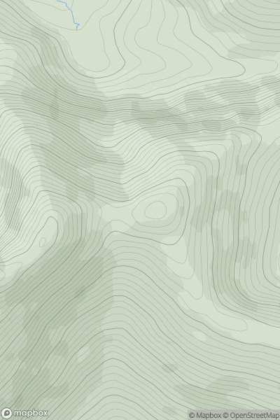 Thumbnail image for Mullaghanattin East Top (Cnocan na Muscraioch) showing contour plot for surrounding peak