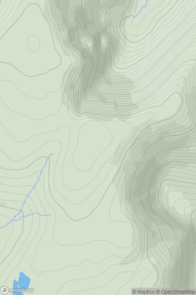 Thumbnail image for Caha South East Top showing contour plot for surrounding peak