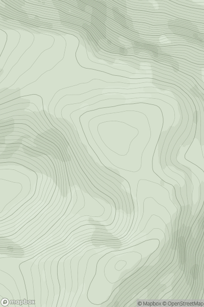 Thumbnail image for Maulin North Top (Malainn thuaidh barr) showing contour plot for surrounding peak